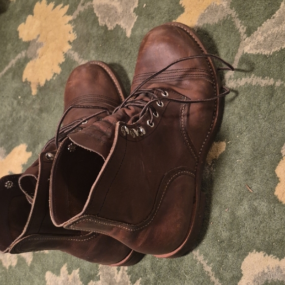 Red Wing Shoes Dark Brown Leather Boots - Picture 3 of 15